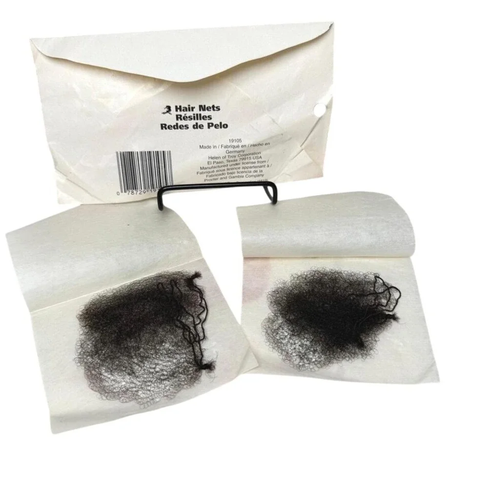 Helen of Troy Dark Brown Hair Nets 2 Pack Vintage 1995 Made in Germany 19105 NOS